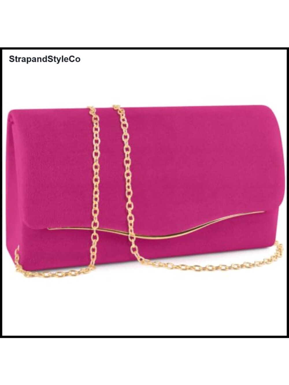Velvet Faux Suede Evening Clutch Crossbody Bag Formal Wedding Party Purse